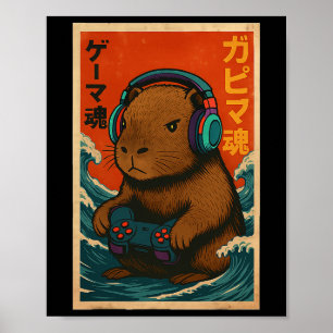 Capyra Lustige Videospiele Capyra Gamer Kinder Tee Poster
