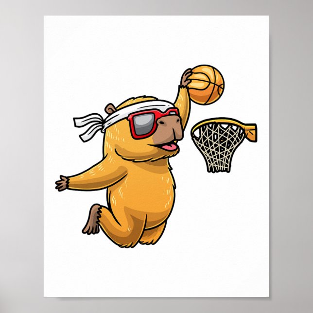 Capyra Playing Sketsport Rodent Kinder Poster (Vorne)