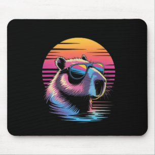 Capyra Süß Retro Tier Sommer Urlaub Strand Mousepad