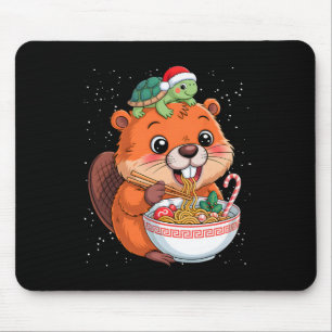 Capyra und Turtle Ckpack Ramen Kawaii Xmas Capira Mousepad