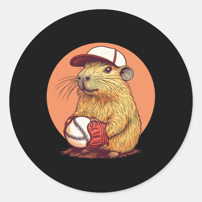 Capyra verkauft Player in Niedlicher Cap Runder Aufkleber (Vorderseite)