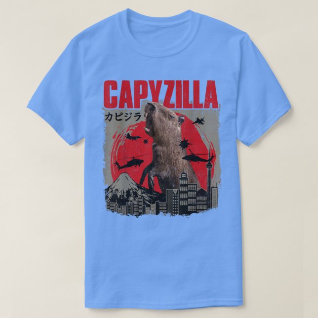 Capyzilla Funny Niedlich Capybara T-Shirt (Design vorne)