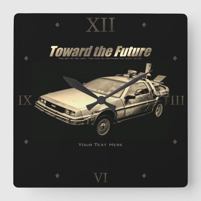 Car：Acrylic Wall Clock Quadratische Wanduhr (Vorderseite)