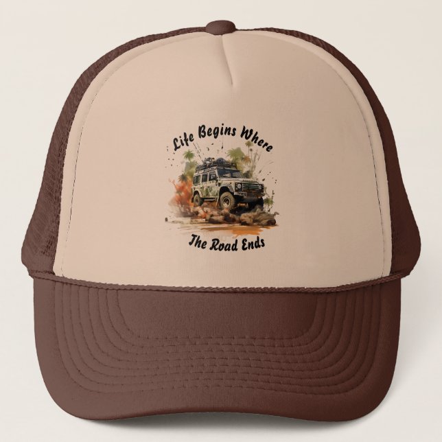 Car Adventure Cap Truckerkappe (Vorderseite)