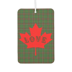 Car Air fresh Liebe Canada Neufundland Tartan Autolufterfrischer
