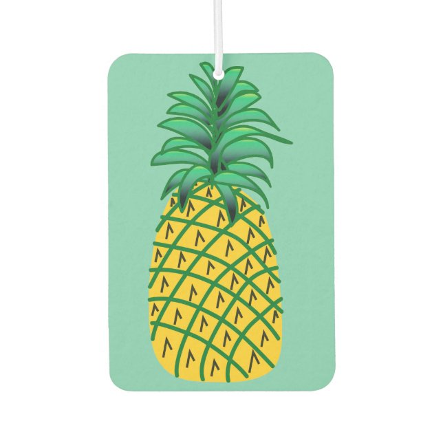 Car Air Freshener with Pineapple Art Autolufterfrischer (Vorderseite)