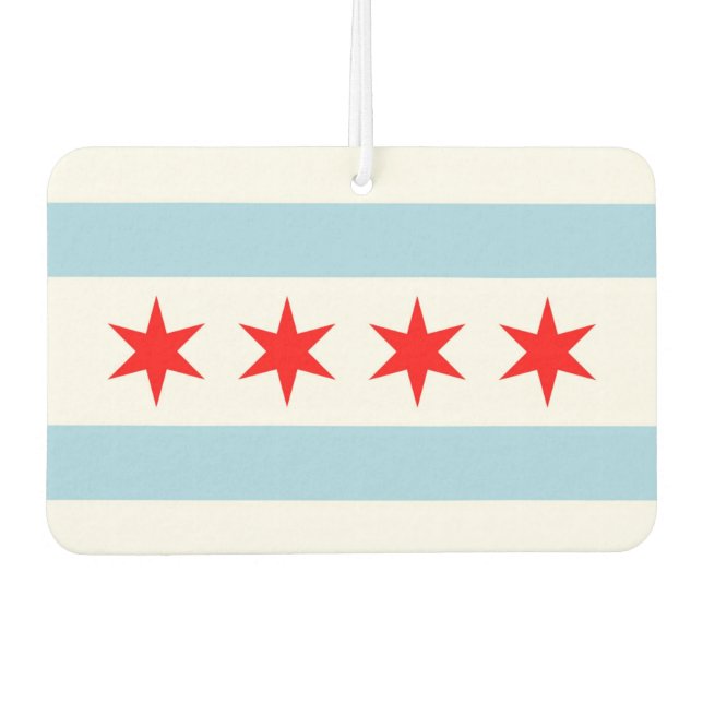 Car Air Fresheners mit Flag Chicago, USA Autolufterfrischer (Vorderseite)