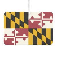 Car Air Fresheners with Flag of Maryland, USA