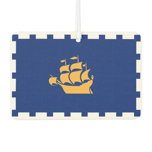 Car Air Fresheners with Flag of Quebec City Autolufterfrischer (Vorderseite)