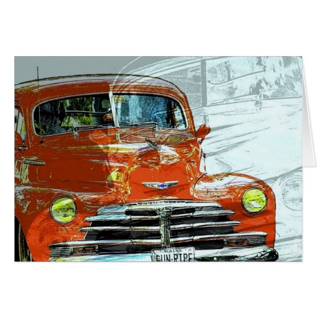 Car Antique Truck Jeden Anlaß Grußkarte (Vorderseite (Horizontal))