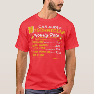 Car Audio Techniker Auto Stereo Fanatic Automobil T-Shirt
