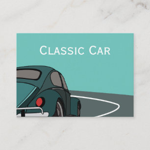 Car Blue Classic Car Visitenkarte