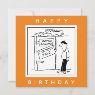 Car Breakers Scrapyard Car Boot Sale Cartoon Karte