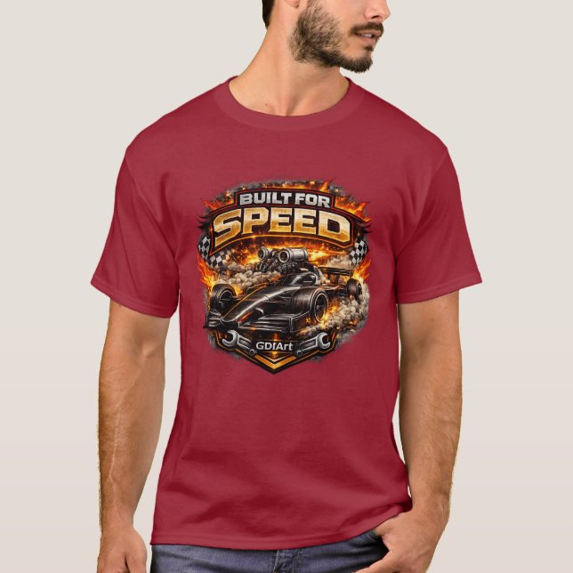 Car - BUILT FOR SPEED T-Shirt (Vorderseite)