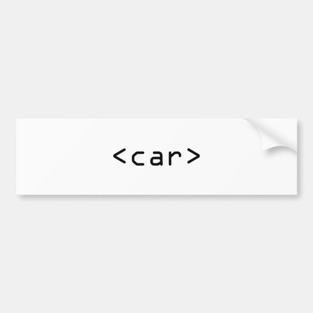 <car>Bumper Sticker HTML (Devant)