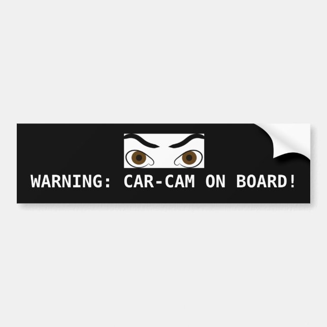 CAR-CAM AN BORD DES AUTOAUFKLEBERS "GROSS " AUTOAUFKLEBER (Vorne)