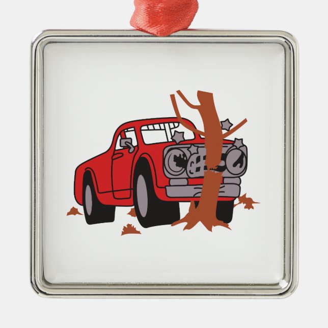 CAR CRASH SCENE ORNAMENT AUS METALL (Vorne)