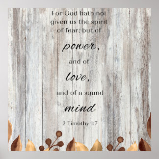 Car Dieu N'A Pas Motivationnel Bible Verset Poster