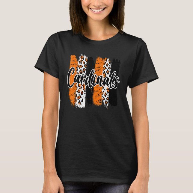 Car dinals School Sports Fan Team Spirit Mascot T-Shirt (Vorderseite)