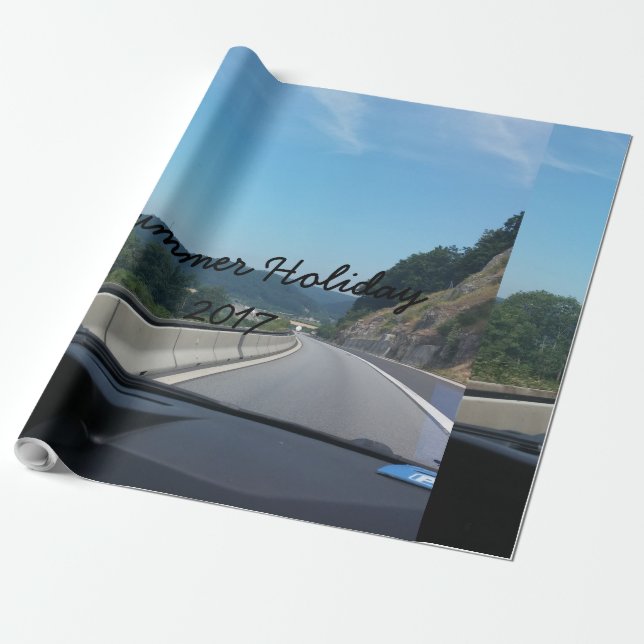 Car Holiday Mountains Europe Österreich Fotografie Geschenkpapier (Ungerollt)
