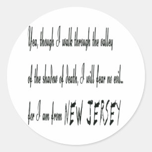 Car Je Suis Du New Jersey Sticker