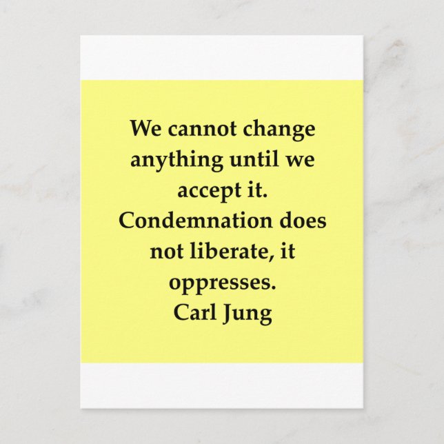 Car Jung Zitat Postkarte (Vorderseite)