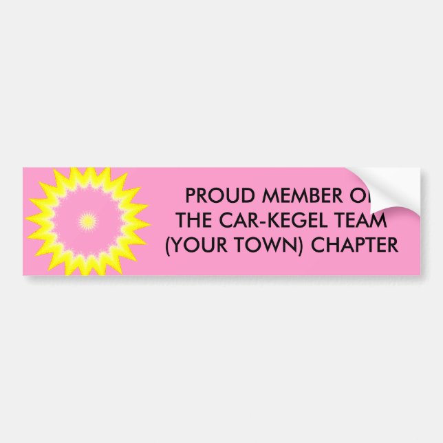 CAR-KEGEL TEAM-MITGLIED - Autoaufkleber (Vorne)
