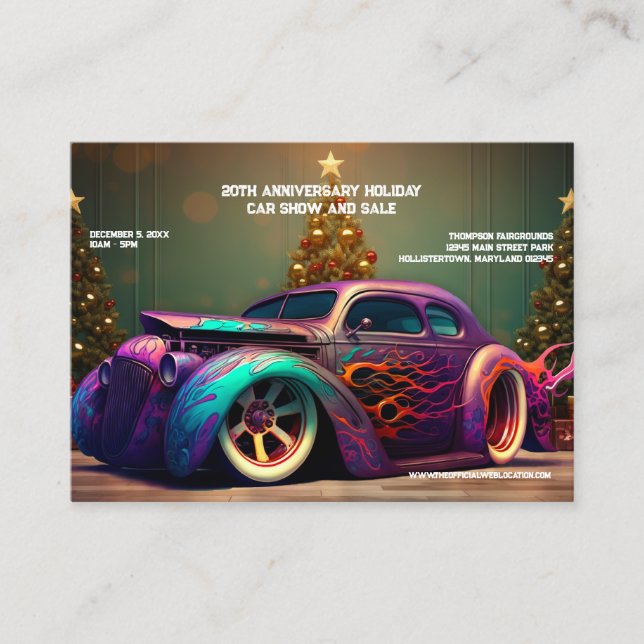 Car Liebe Frisierte Auto Auto Urlaub Geschenke Bus Visitenkarte (Vorderseite)