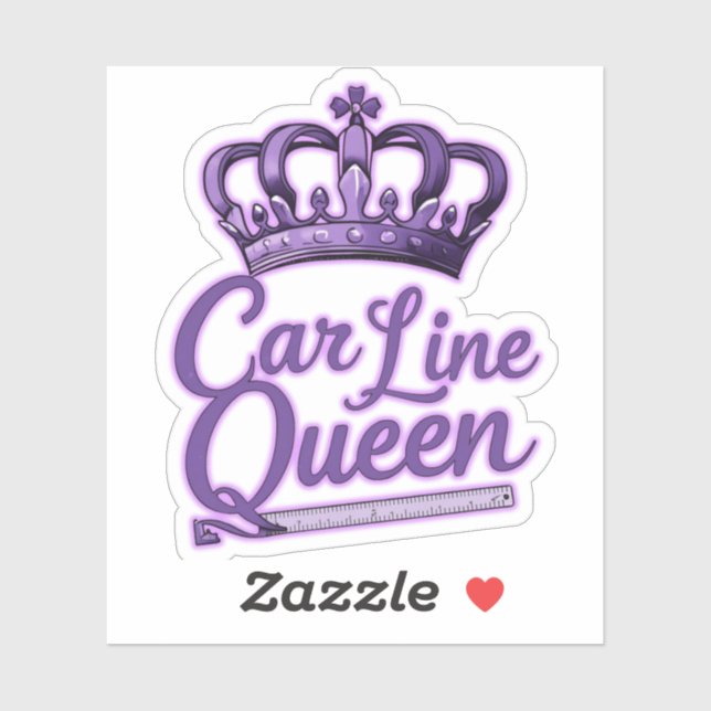 Car Line Queen Aufkleber (Blatt)