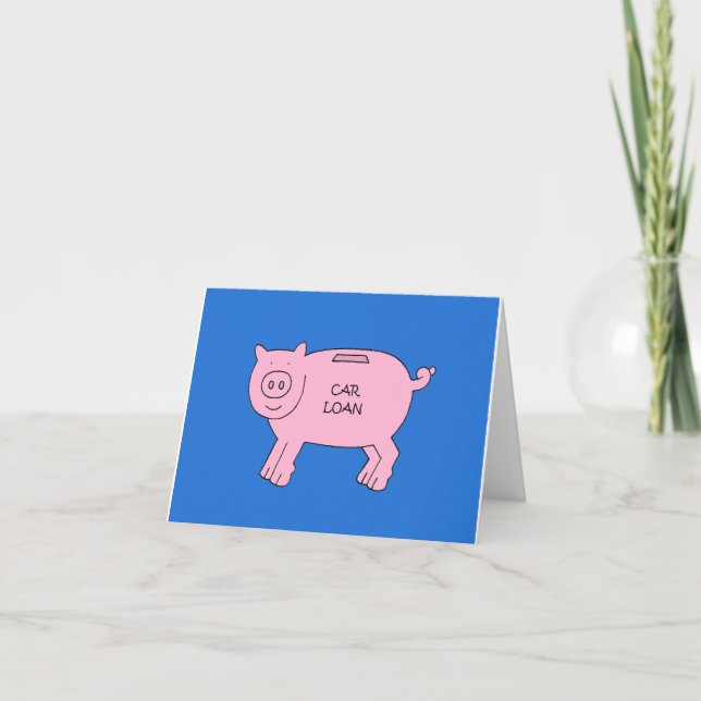 Car Loan Piggybank Karte (Vorderseite)