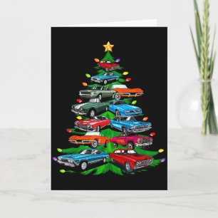 Car Madness Weihnachtsbaum -clic Muscle And Hotrod Karte