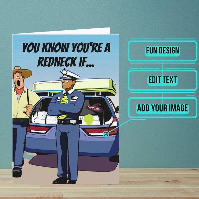 Car Matratze Funny Redneck Joke Birthday Karte (This card is for that person with a little bit of country in him/her but that's why you love them.)