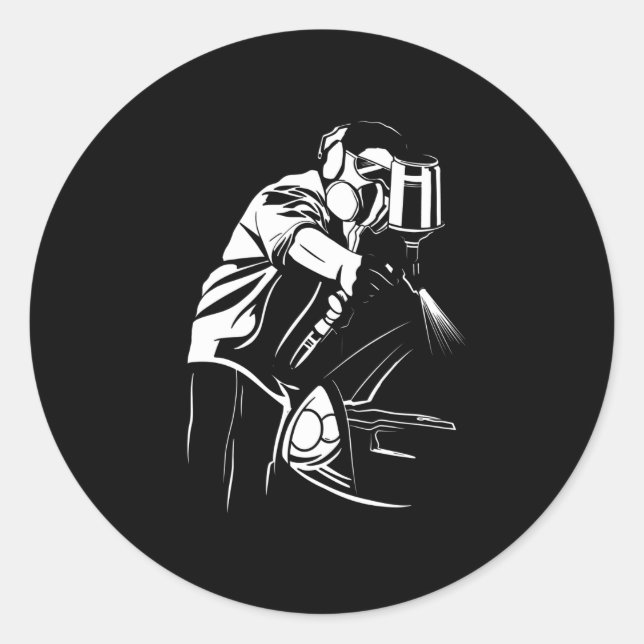 CAR PAINTER RUNDER AUFKLEBER (Vorderseite)