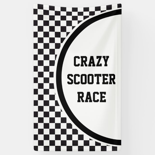Car Racing / Schachmuster + Ihr Backgr. Ideen Banner (Vertikal)