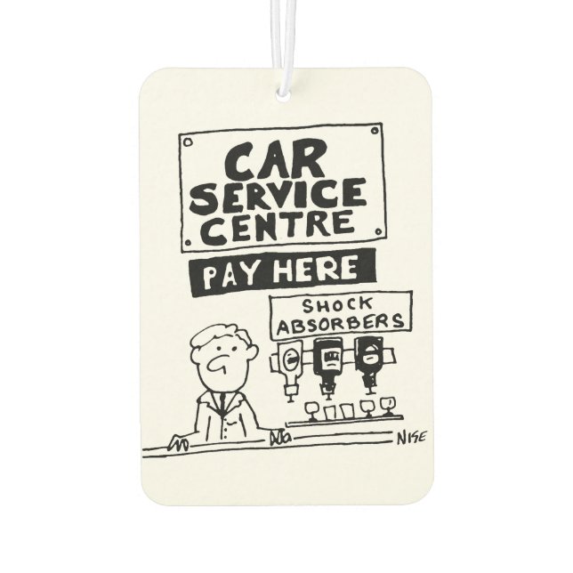 Car Service Center Mechanik und Stoßdämpfer Autolufterfrischer (Rückseite)