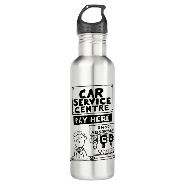 Car Service Center Mechanik und Stoßdämpfer Edelstahlflasche (Vorderseite)