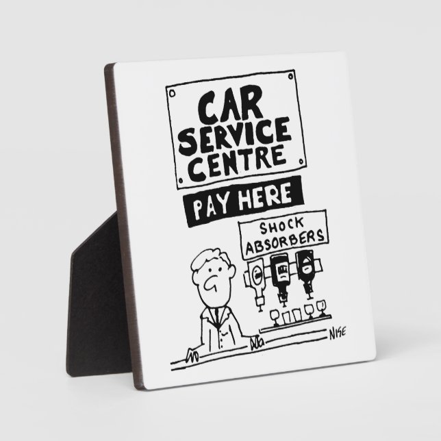 Car Service Center Mechanik und Stoßdämpfer Fotoplatte (Vorderseite)