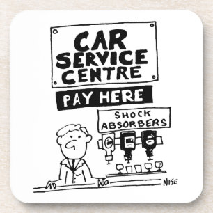 Car Service Center Mechanik und Stoßdämpfer Getränkeuntersetzer