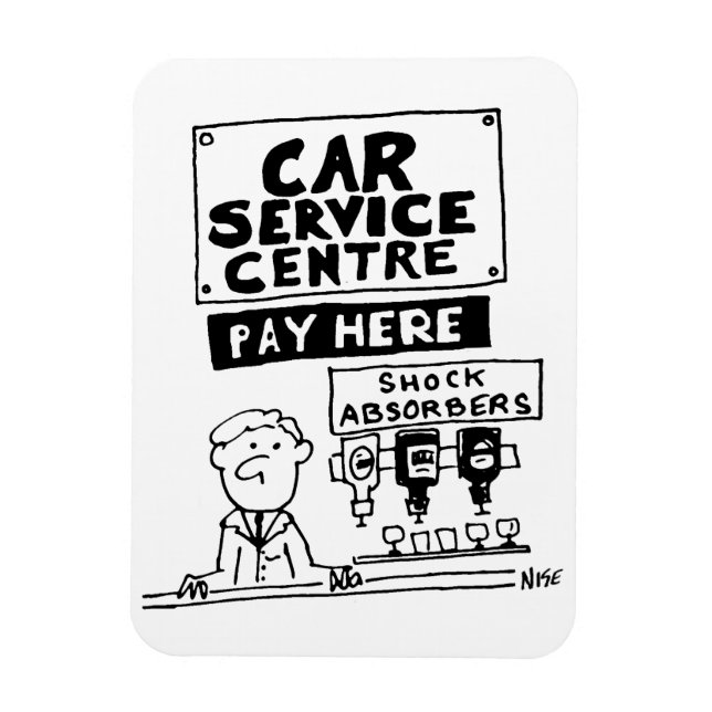 Car Service Center Mechanik und Stoßdämpfer Magnet (Vertikal)