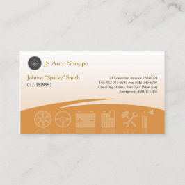 Car Service Icons Orange Business Card Visitenkarte