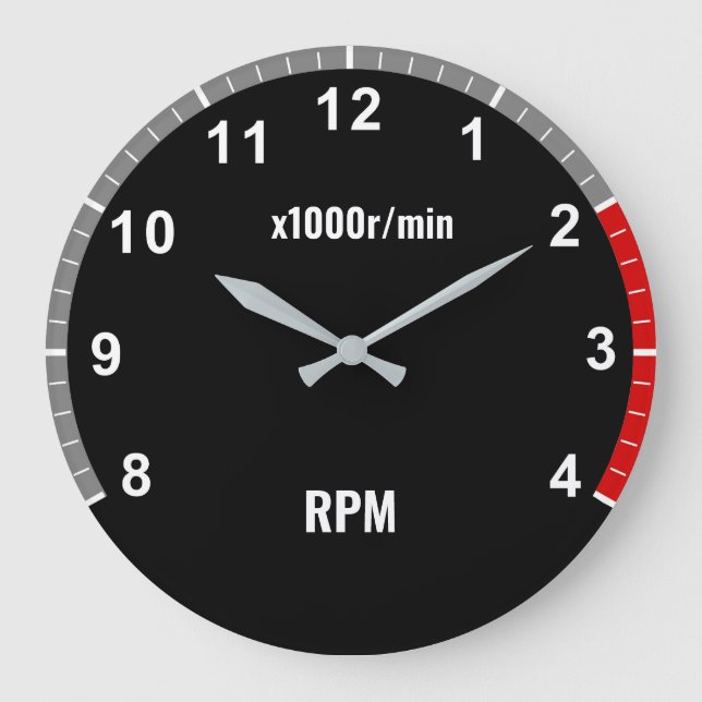 Car Tachometer Clock - Auto Mechanische Garage Uhr (Vorderseite)