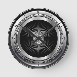 Car Tire Metallic Wheel Wall Clock Runde Wanduhr