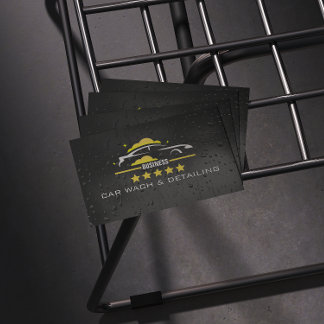 Car Wach & Auto detailing rofessional Water black Visitenkarte