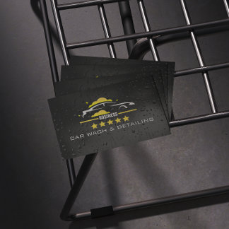 Car Wach & Auto detailing rofessional Water black Visitenkarte