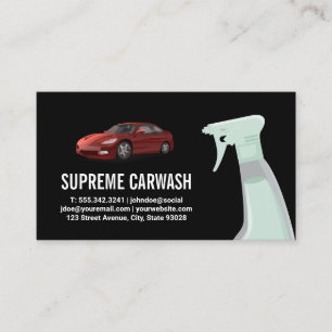 Car Wash   Auto-Detailinformationen Visitenkarte