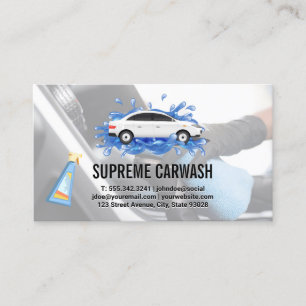 Car Wash Auto Detaillierter Innenbereich Saubere Visitenkarte