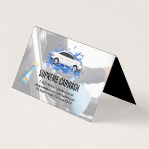 Car Wash   Auto Detaillierter Innenbereich Saubere Visitenkarten