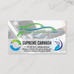 Car Wash Auto Logo   Reinigungsmittel Visitenkarte