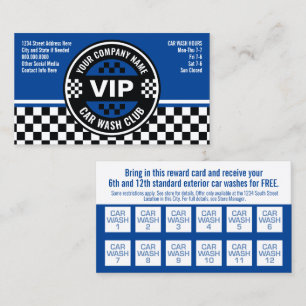 Car Wash Club - Racing Checkered Flag Prämien Rabattkarte