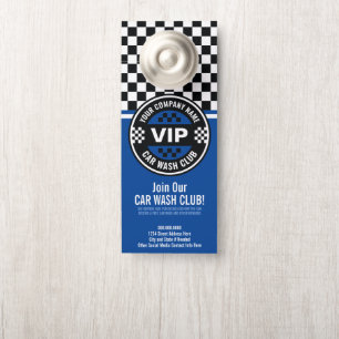 Car Wash Club - Racing Checkered Flag Prämien Türanhänger